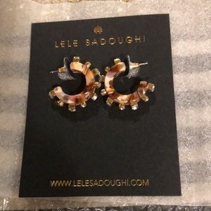 Lele Sadoughi crystal block biggie earrings